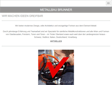 Tablet Screenshot of metallbau-brunner.com